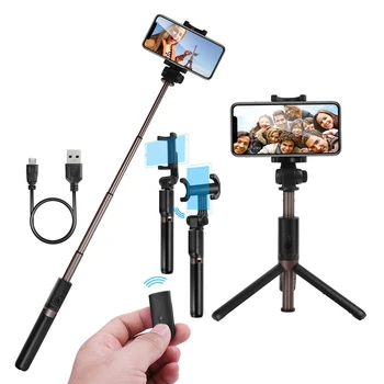 

Bluetooth Remote Control Selfie Stick Extendable Wireless Shutter Selfie Tripod Monopod for Mobile Phone Self-Timer Holder Rod