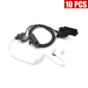 

XQF 10PCS Covert Acoustic Tube Earpiece Headset Mic for Motorola Ht1000 Ht2000 Jt1000 Radio Security Door Supervisor