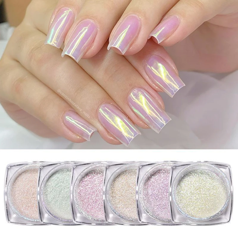 Порошок хамелеоновый BORN PRETTY для ногтей с зеркальным эффектом блестящий