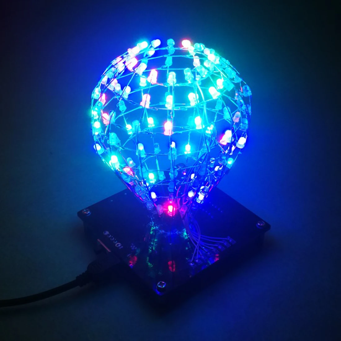 DIY светодиодный светильник с инфракрасным пультом дистанционного управления DIY сварочный светильник DIY лампа для Тренировки Мозга Игрушка-светильник куб шар(красочные детали - Цвет: Blue Parts