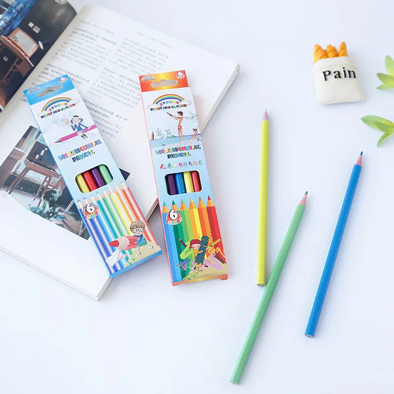 

6/12/18/24 Color Pencil for Student Oily Color Lead Hand-Painted Fine Art Paintbrush Set Sketch tu se bi
