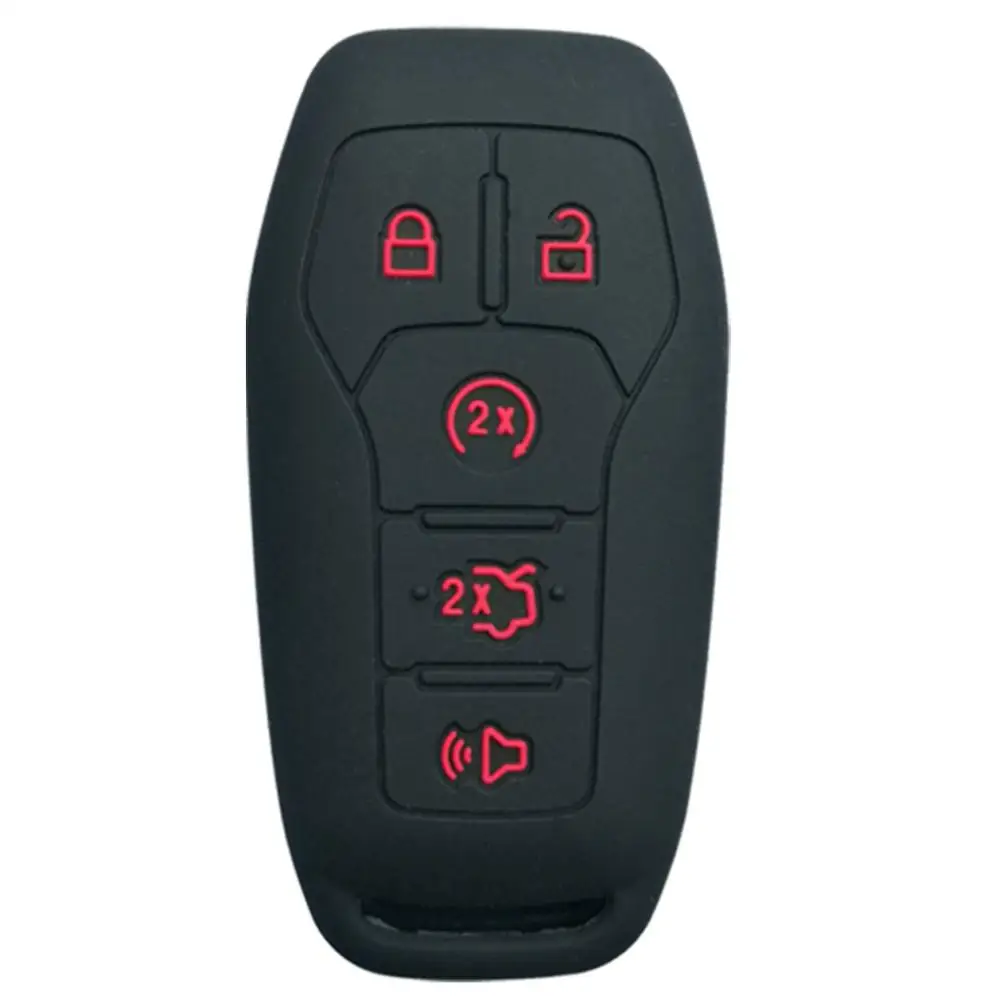 Rubber Key Fob Cover Case Skin Keyless Entry Remote Bag for M3N-A2C31243300 Ford F-150 F150 Fusion Explorer Edge LINCOLN MKZ | Автомобили