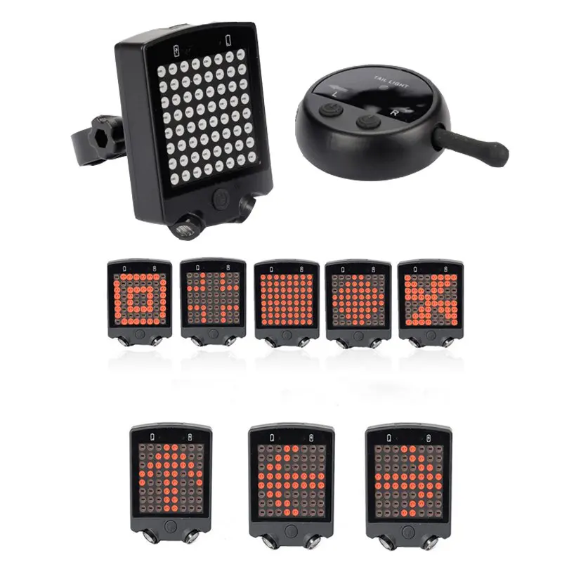 Remote Control Bike Light Direction Indicator Rear Light USB Rechargeable Bicycle Taillights MTB Bike Safety Warning Light