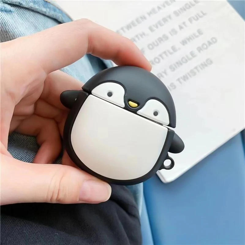 Симпатичные Пингвин беспроводные bluetooth наушники чехол для Apple Airpods силиконовые наушники Чехлы для Airpods 2 защитный чехол