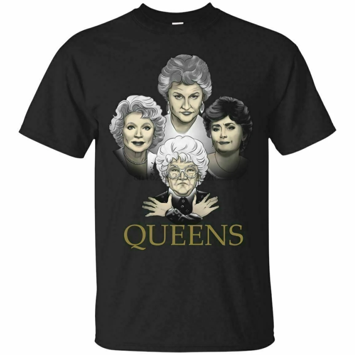 Футболка с надписью Golden Queens футболка короткими рукавами для девочек S-5XL | Мужская