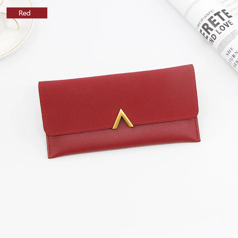 AIREEBAY/Роскошные Брендовые женские кошельки, длинный модный кошелек из искусственной кожи, Дамский бумажник-ридикюль, кошелек для монет - Цвет: A7025red