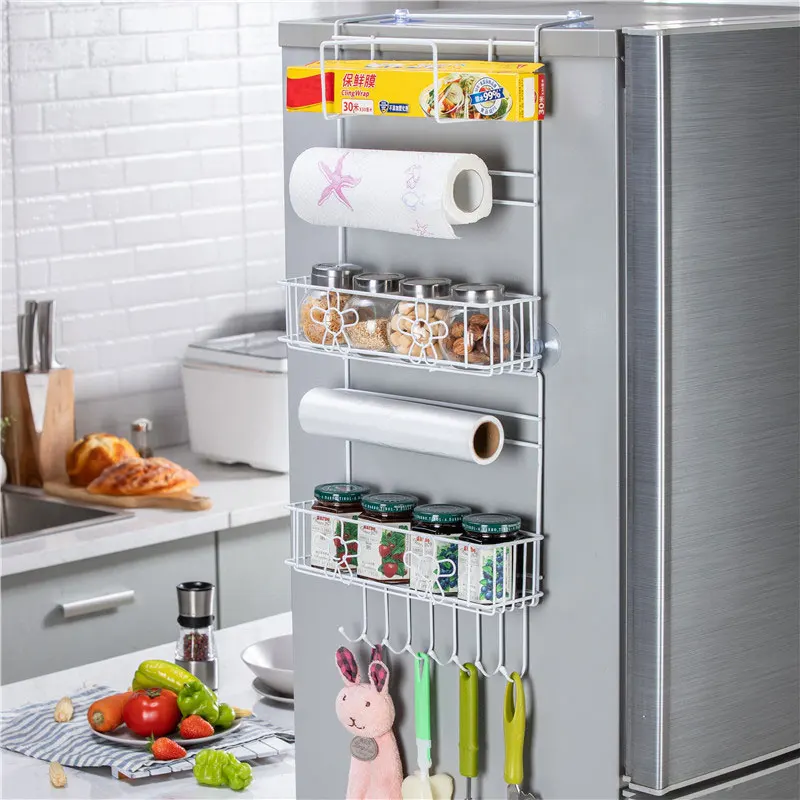 Multifunction Kitchen Refrigerator Storage Rack Organizer Shelf Space Saver Large Fridge Side Wall Hanging Holder | Дом и сад