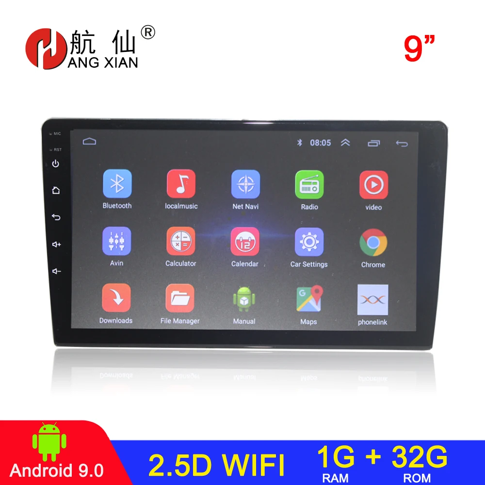 Повесить XIAN 2 din автомагнитола Универсальный android 9,0 автомобильный dvd плеер с gps-навигатором автомобильный аудио стерео 4G wifi авто радио 2G 32G - Цвет: 9 Wifi 1G 32G
