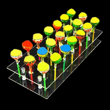 

21 Holes Clear Acrylic Lollipop Holder Stand for Weddings Birthday Parties Anniversaries Halloween Candy Decorative QP2