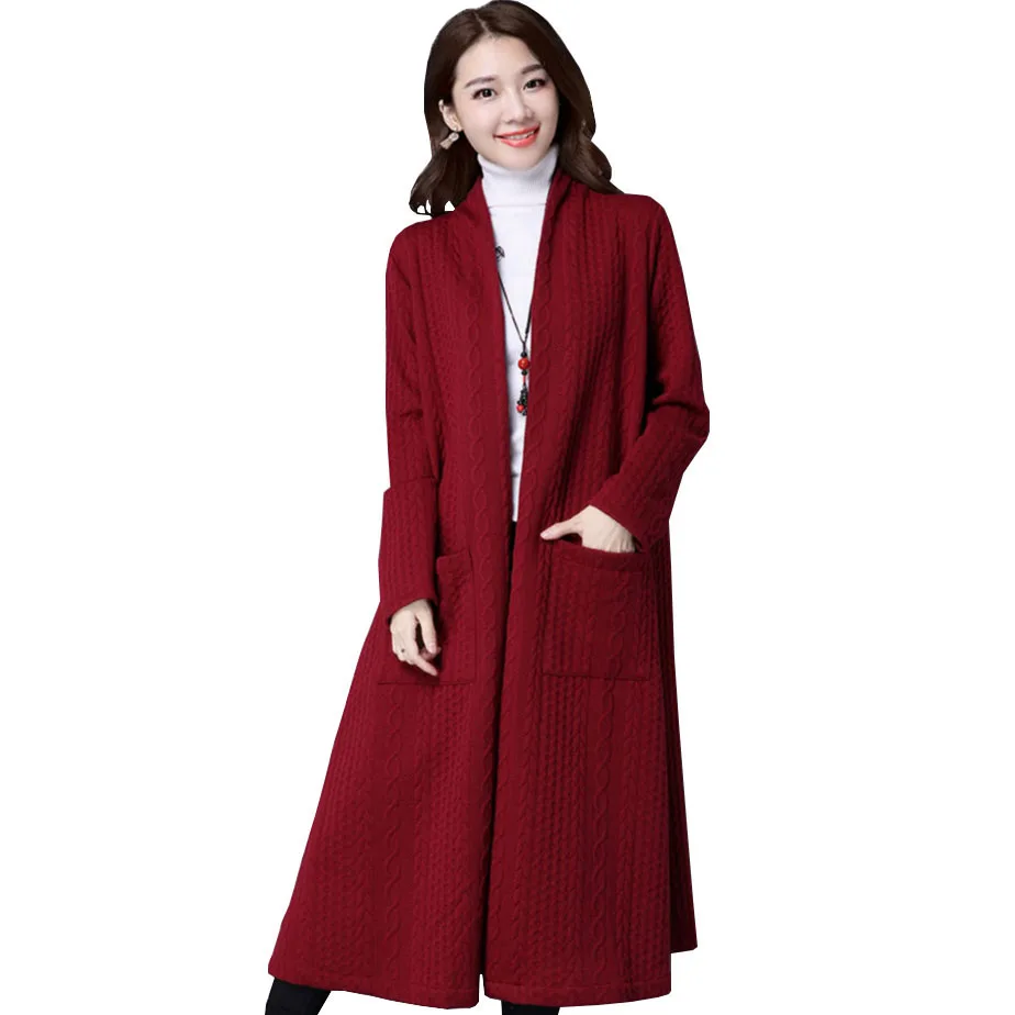 

2017 Spring And Autumn New Women Windbreaker Fashion Cardigan Long Coat Women Solid color Long sleeve Coat Free shipping X588