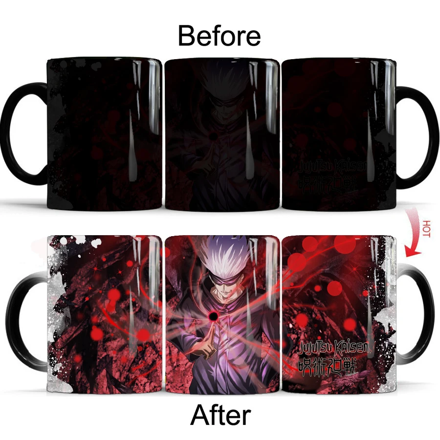 2021 Jujutsu Kaisen Tazza Da Caffè Che Cambia Colore 11Oz Tazza Da Caffè Al Latte In Ceramica Magica Sensibile Al Calore