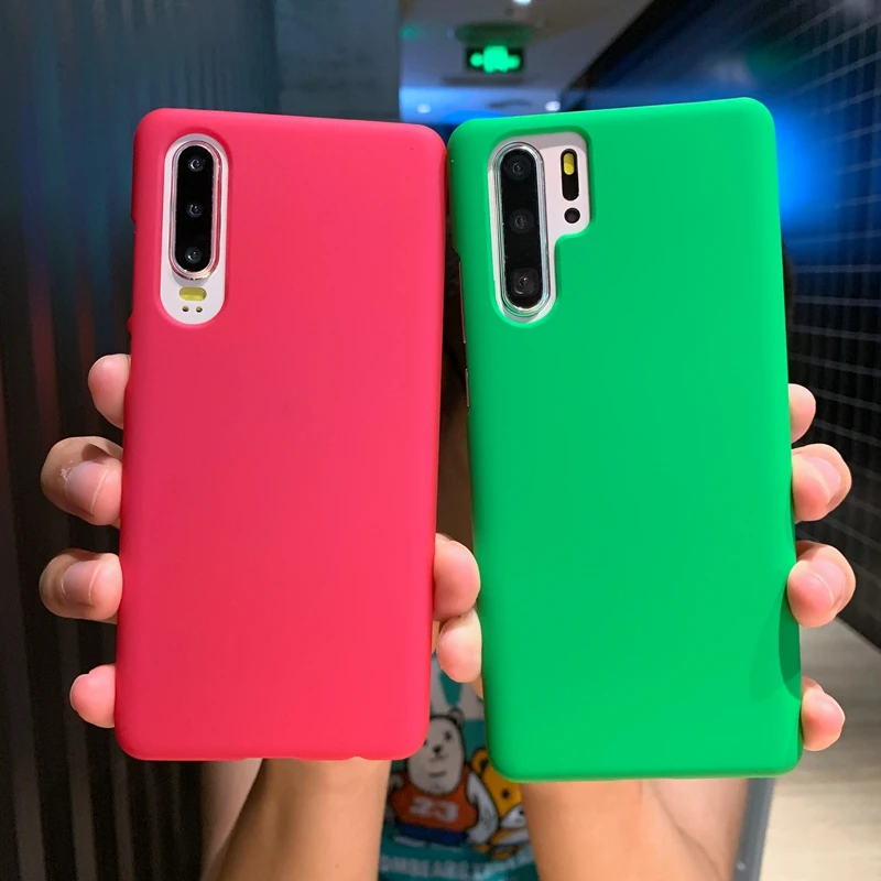 Однотонный Матовый Жесткий пластиковый Чехол из поликарбоната для Huawei P20 P30 Mate 30
