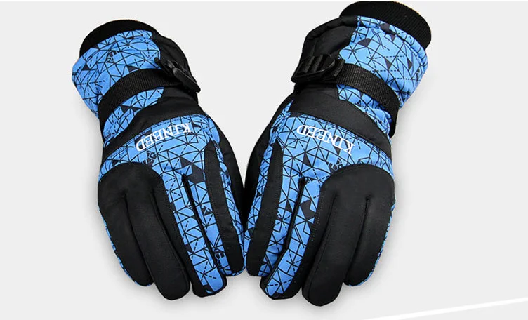 Теплозащитные лыжные перчатки мужские и женские ветрозащитные водонепроницаемые перчатки снегоходы мотоциклетные перчатки с подогревом один размер теплые перчатки для катания на лыжах