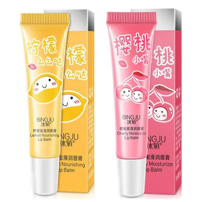 

9g Moisturizing Essence Lip Balm Natural Fruit Cherry Lemon Extract Child Colorless Nutritious Lipstick Anti Cleft Lip Protector