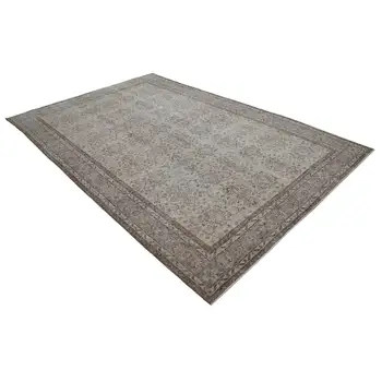 

208x310 Cm Beige Handmade English Vintage Area Rug-7x10 Ft
