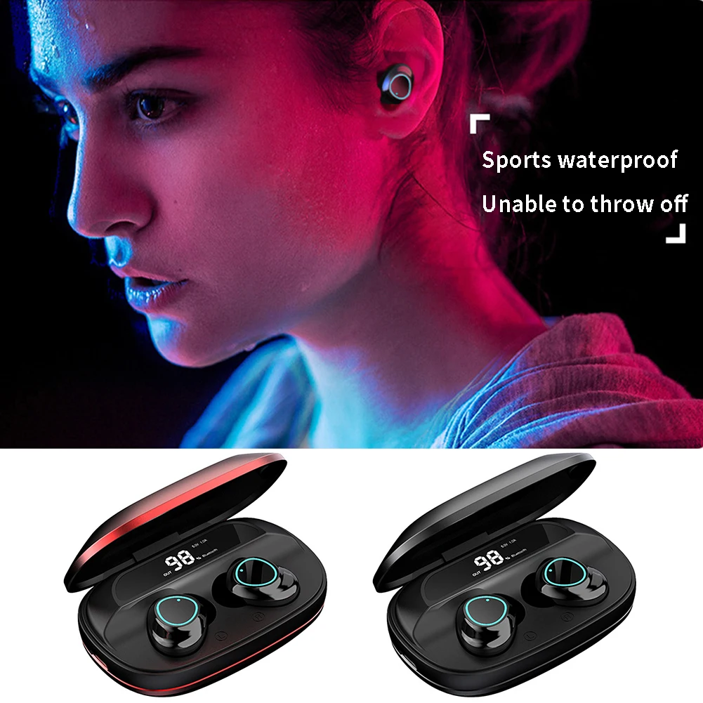 IPX7 водонепроницаемый Bluetooth наушники съемный колпачок голосовой помощник usb зарядка сенсорное управление шумоподавление внешний аккумулятор беспроводной