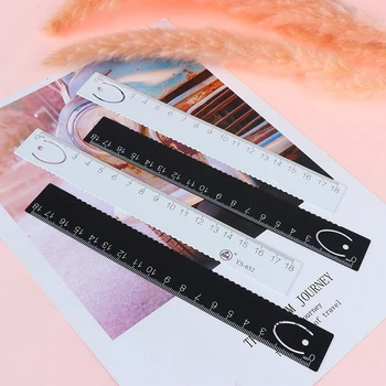 

1pc Metal bookmarks ruler for kids School Supplies Drawing supplies color random steel ruler & metal ruler