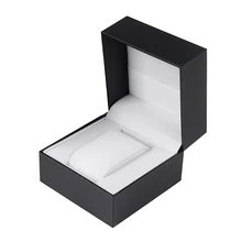 Черный пластиковый одиночный Слот Часы Браслет корпус наручные часы Коробка Подарочный Органайзер