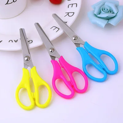 Children Small Scissors Round Head Safety Scissors Stationery Scissors 1PCS