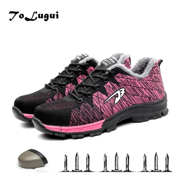 

Safety Work Shoes Boots For Men Light Weight Steel Toe Work Boots Male Anti-smashing Construction Safety Sneakers Plus Size 48