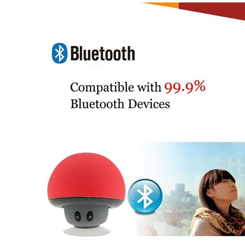Новая беспроводная bluetooth колонка с мини грибом водонепроницаемый силиконовый