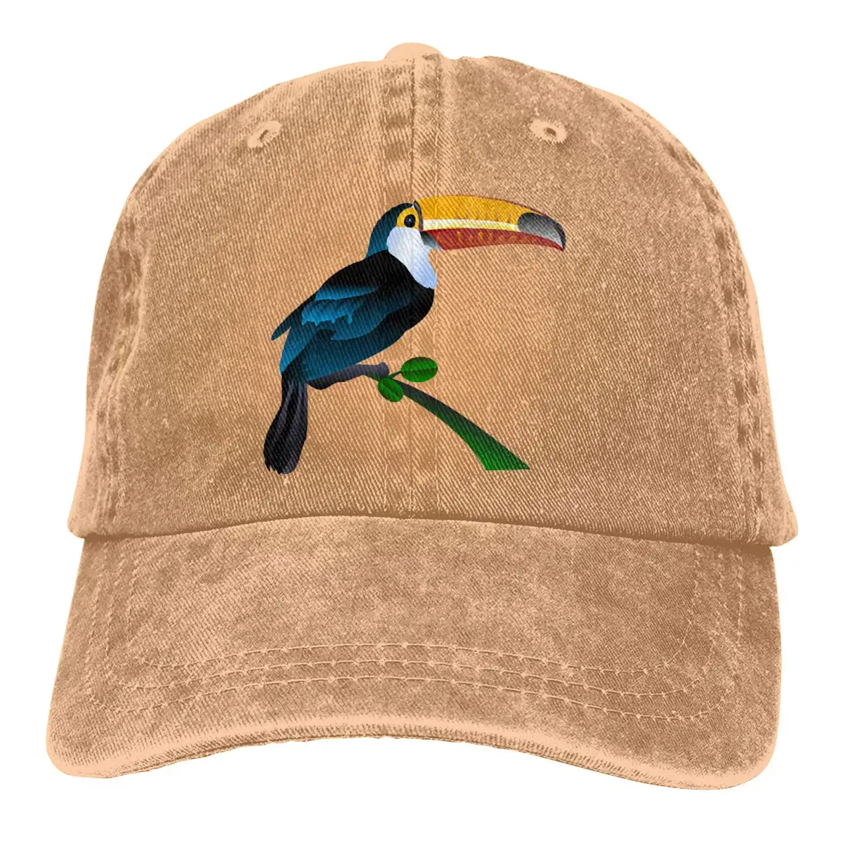 Унисекс Регулируемая джинсовая бейсболка s Bird Toucan Clip Art Snapback cap