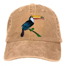 Унисекс Регулируемая джинсовая бейсболка s Bird Toucan Clip Art Snapback cap