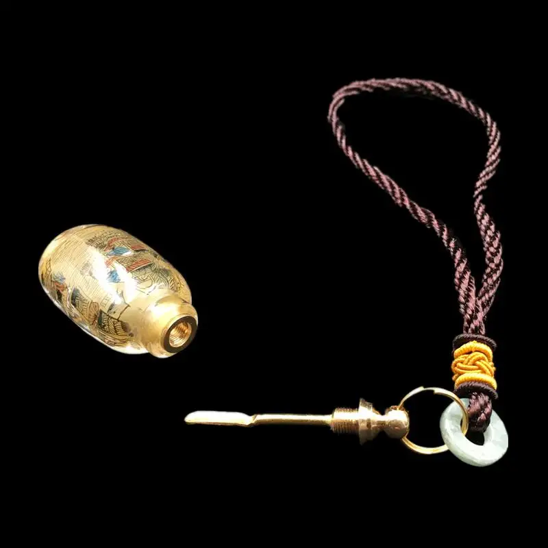 Inside-painted snuff bottle, special crafts gift, small not point, miniature pot with spoon, snuff bottle to send to friends