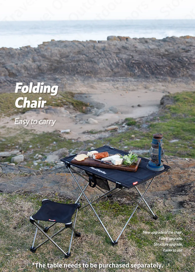Description Picture 2 of itemNaturehike Ultralight Aluminum Alloy Portable Fishing Chair Outdoor Folding Bench Stool Picnic 900D Oxford Cloth Camping Supplie