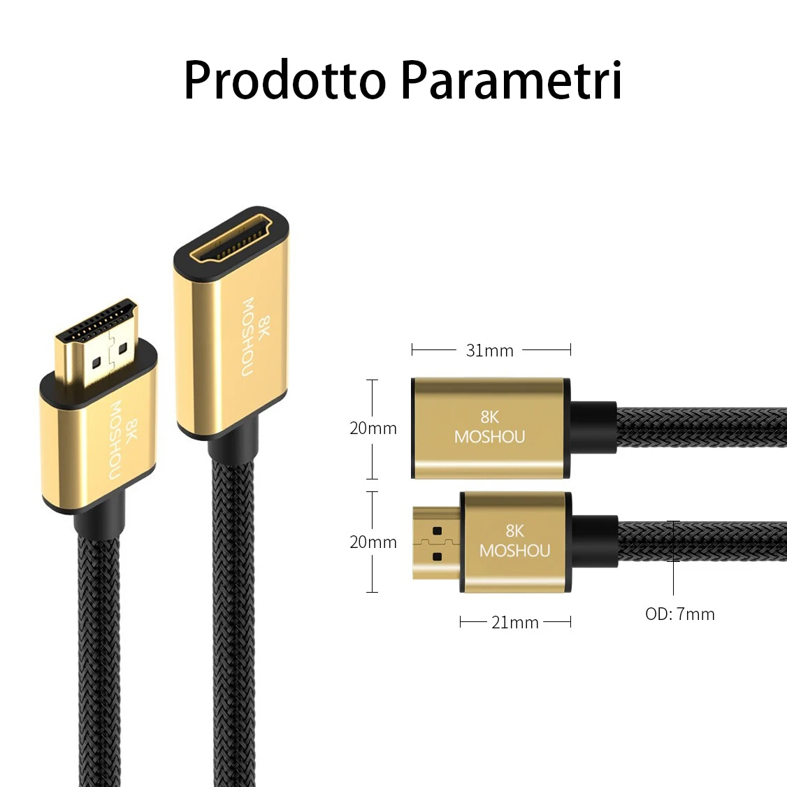 HDMI Male-Female 2,1 кабели 4K 120Hz 8K 60Hz 48Gbps полоса пропускания ARC HIFI HDR 4:4:4 RGB MOSHOU видео удлинитель для samsung tv