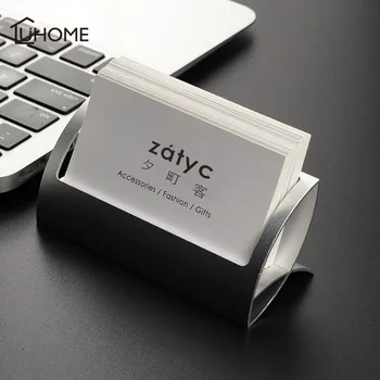 

Metal Business Card Holders Desk Shelf Box Storage Display Stand Desktop Business Card Organizer Desk Accessories Stand Clip