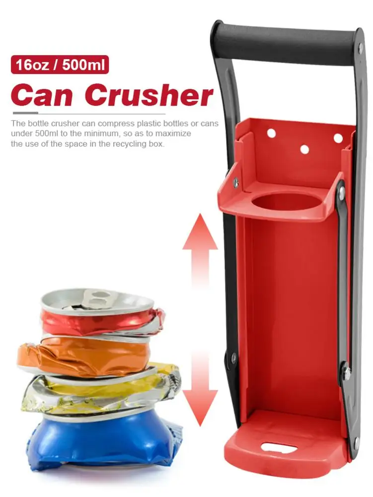 Can Crusher Bottle Opener 500ml Heavy Duty 16oz 2 In 1 Crushes Soda