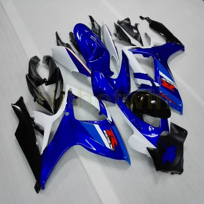 Пользовательский капот мотоцикла для GSX-R600750 2006-2007 K6 ABS пластик обтекатель литья прессформы глянцевый черный - Цвет: L