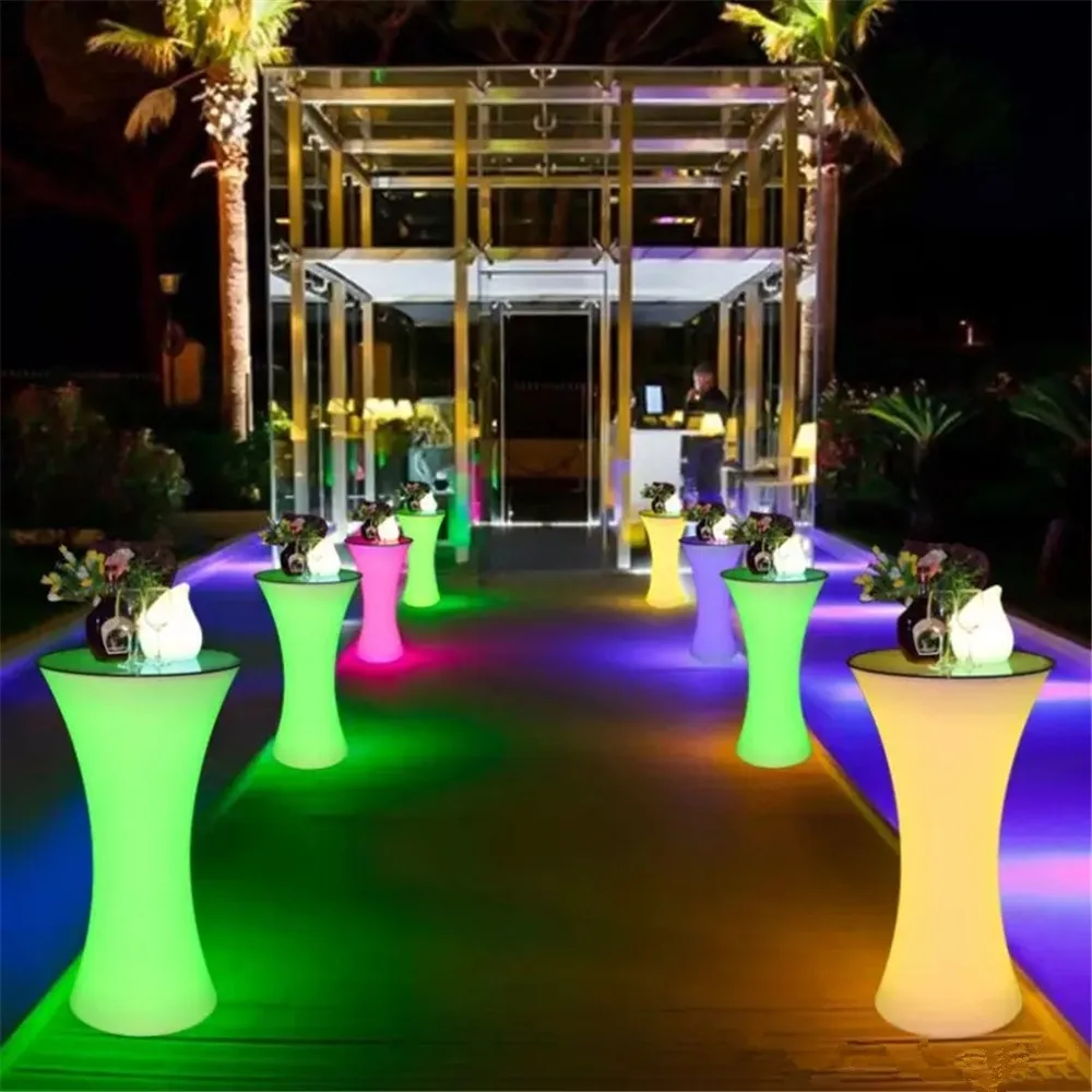 110CM height LED illuminated cocktail table lighted up Bar Tables plastic coffee table Commercial Furniture suppies 110CM height LED illuminated cocktail table lighted up Bar Tables plastic coffee table Commercial Furniture suppies