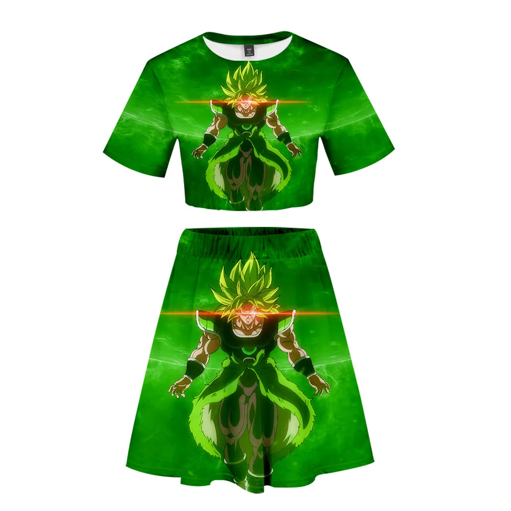 Предоставляем стиль Dragon Ball серия цифровая печать Летняя короткая юбка комплект