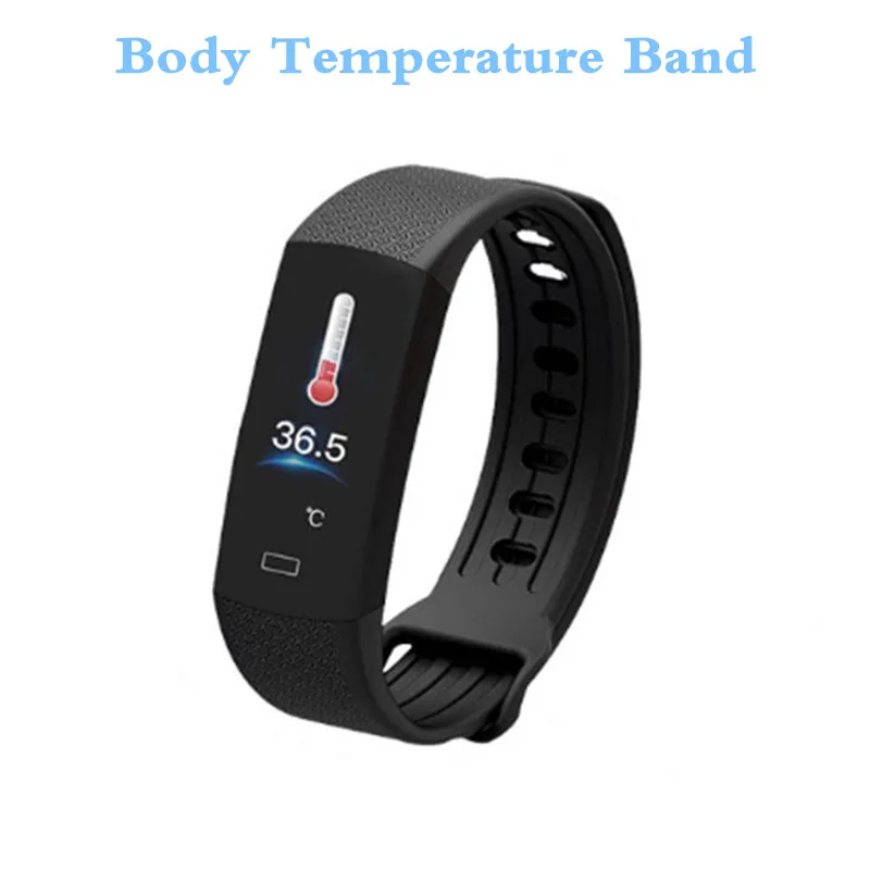 

New Smart Bracelet Body Temperature Band Sport Fitness Tracker Waterproof Blood Pressure Heart Rate Smart WristBand SmartWatch