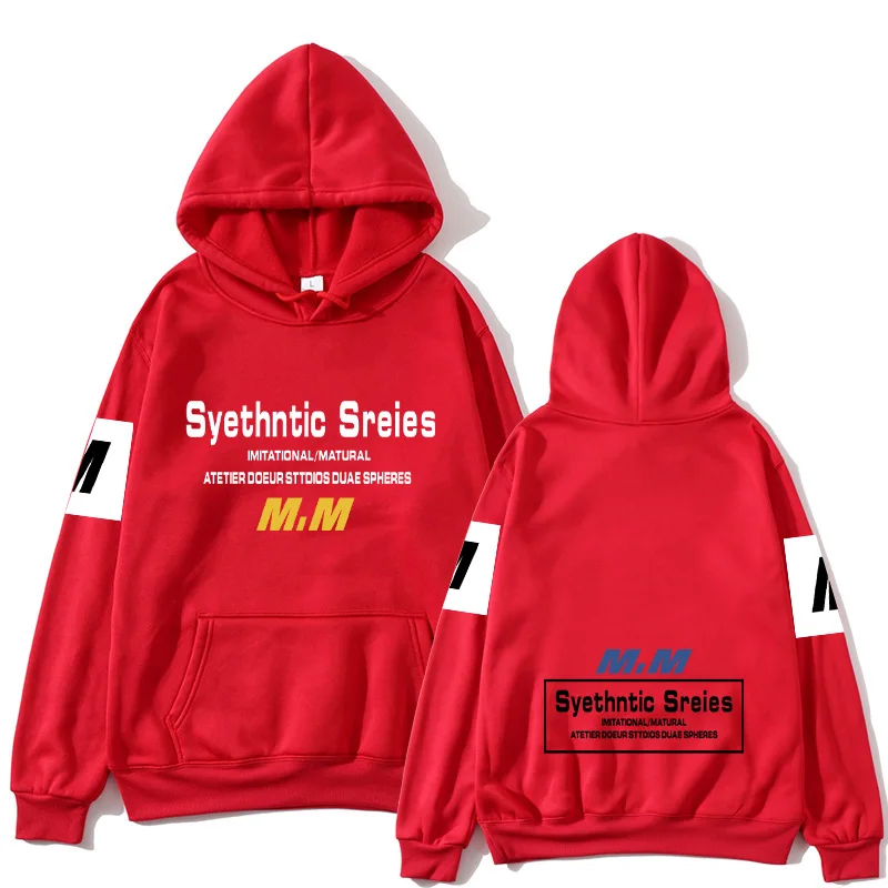 

High Quality Spring 2020 Fashion Street Syethntic Sreies Letter Print Clothing White Sweatshirt Men Hip Hop Pullover Hoodie Fitt