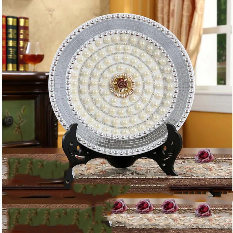 European Style Ceramic Watch Plate Decoration Home Livingroom Table Accessories Ornaments Office Study Desktop Figurines Crafts Figurines Miniatures Aliexpress