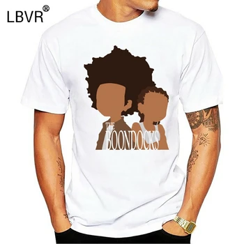 

The Boondocks Brothers T Shirt Men O-neck Huey And Riley Freemans Cartoon Stylish T-shirt