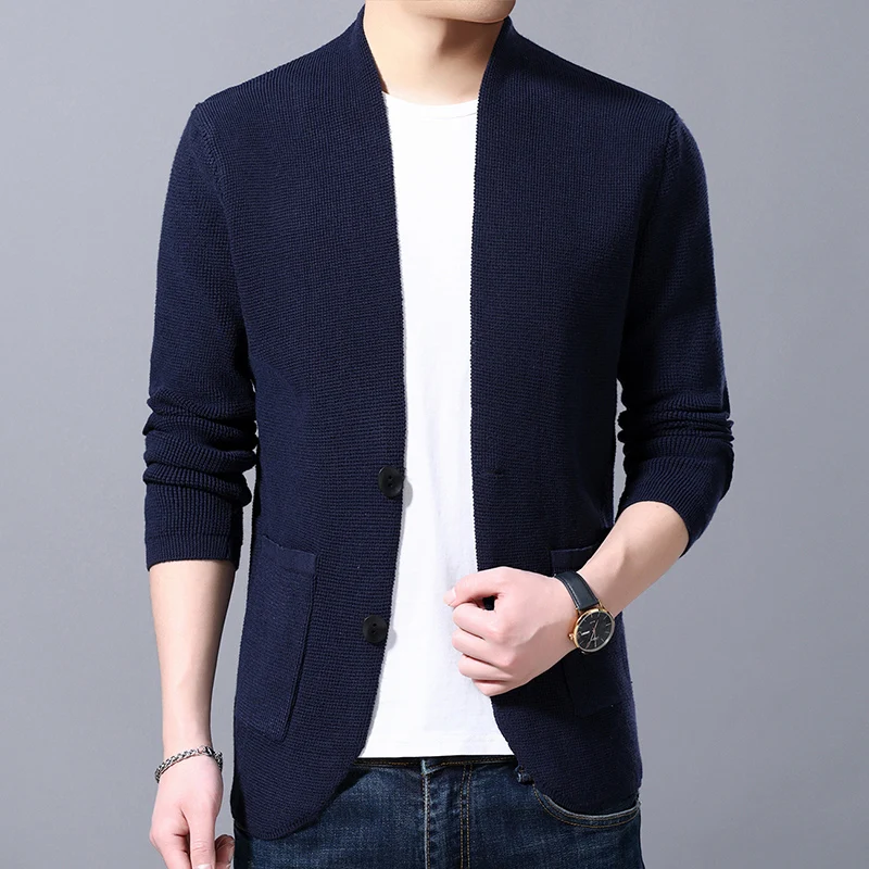 

HCXY 2019 Men Jacket Four Seasons Cardigan Suit Men's Jacket Cardigan Cardigan Fashion Slim