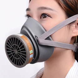Masque à gaz fumé de sécurité, peinture, soudage, respirateur de protection chimique, bidons de gaz toxiques, filtre Anti poussière à charbon actif 