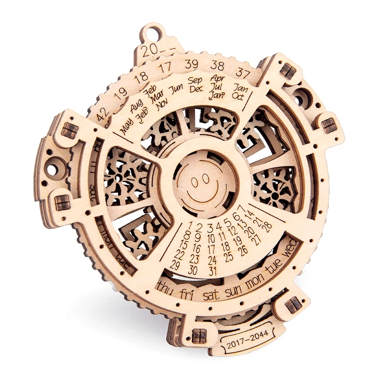 

2020 New 3D Educational Toy Wooden Perpetual Calendar Toy DIY Puzzle Wooden Mechanical Transmission Model Assembling Game