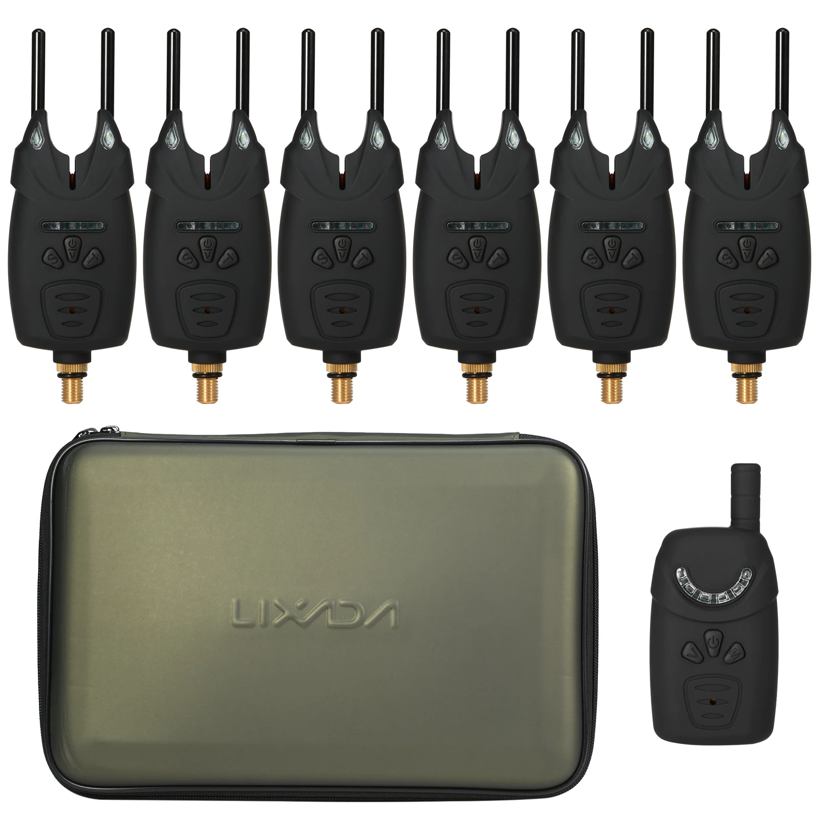 US $44.56 Lixada Wireless Digital Fishing Alarm Set Fishing Bite Sound Alert Kit Changeable Color LED Alarm Indicator For Night Fishing