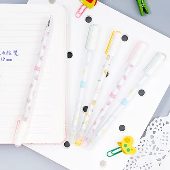 

4pcs Kawaii Gel Pens Fun text fragrance Gel Pen black gel ink pens for writing Cute stationery office school supplies