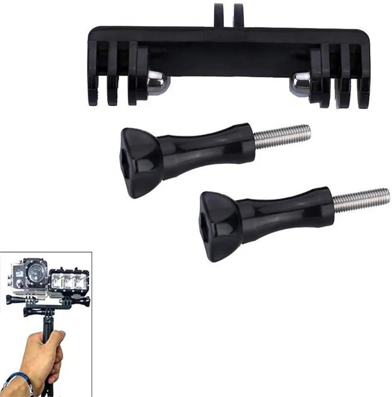 Аксессуары для спортивной камеры для gopro Xiaoyi SJ4000 SJ5000 SJ6000 двойной кронштейн Соединительная балка база двойная головка адаптер