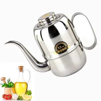 

Stainless Steel Oil Vinegar Bottle Ounce Pot Dispenser Soy Sauce Pot Seasoning Sesame Oil Bottle Household Condimentos Conteiner