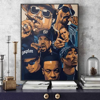 

Fashion West Coast Hip Hop Tupac Music Poster and Prints Canvas Painting on Wall Art 2PAC Picture For Home Room Decoration