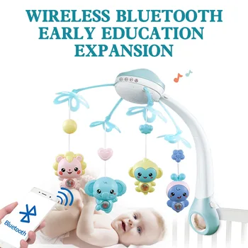 

1PC Baby Toy Bed Bell Musical Mobile Crib Dreamful Bed Ring Hanging Rotate Bell Rattle Parent Remote Control Educational Toy