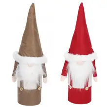 Чехлы для бутилок Вина Рождество Санта Клаус кукла красное вино крышка шампанского обертка для бутылки Бар Ресторан украшение Рождество