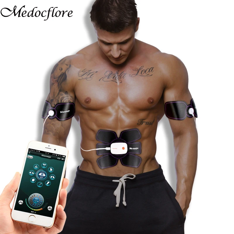 EMS стимулятор мышц живота тренер приложение Управление Abs Фитнес учебного